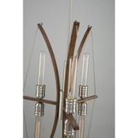 Artcraft AC11482 Arco 6 Light 18 inch Faux Wood and Brushed Nickel Chandelier Ceiling Light AC11482_detail06.jpg thumb