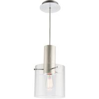 Artcraft AC11520CL Henley 1 Light 8 inch Brushed Aluminum and Clear Glass Pendant Ceiling Light AC11520CL_A.jpg thumb