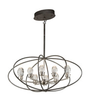 Artcraft AC7458 Kingsford LED 29 inch Slate and Brushed Nickel Chandelier Ceiling Light thumb