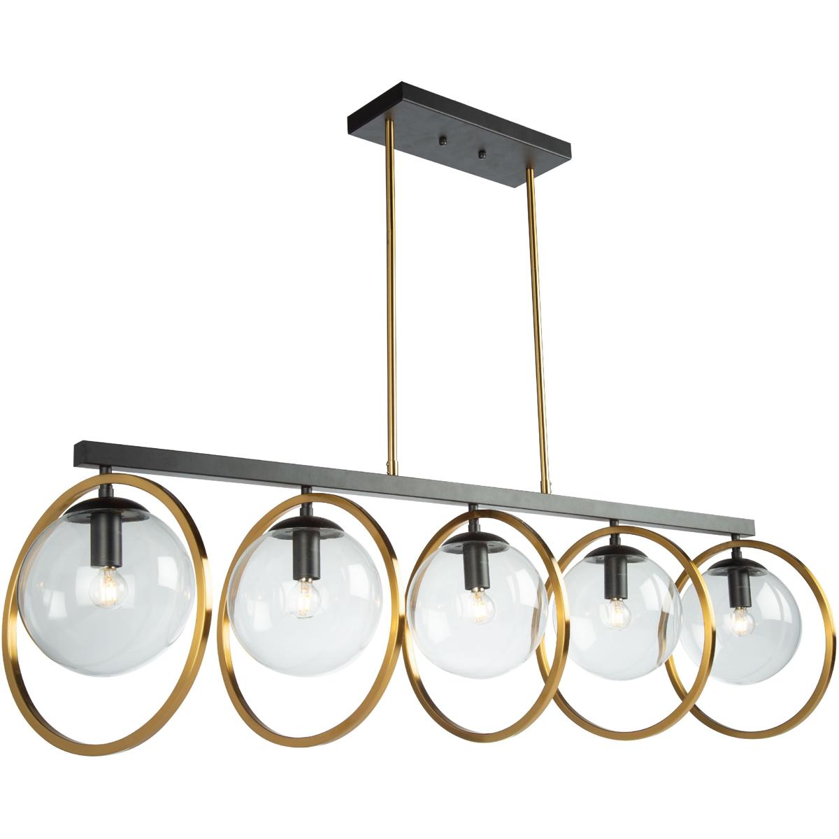 Artcraft Lugano 44 Inch 5 Light Linear Suspension Light Lugano - AC10896VB - Mid-Century Modern