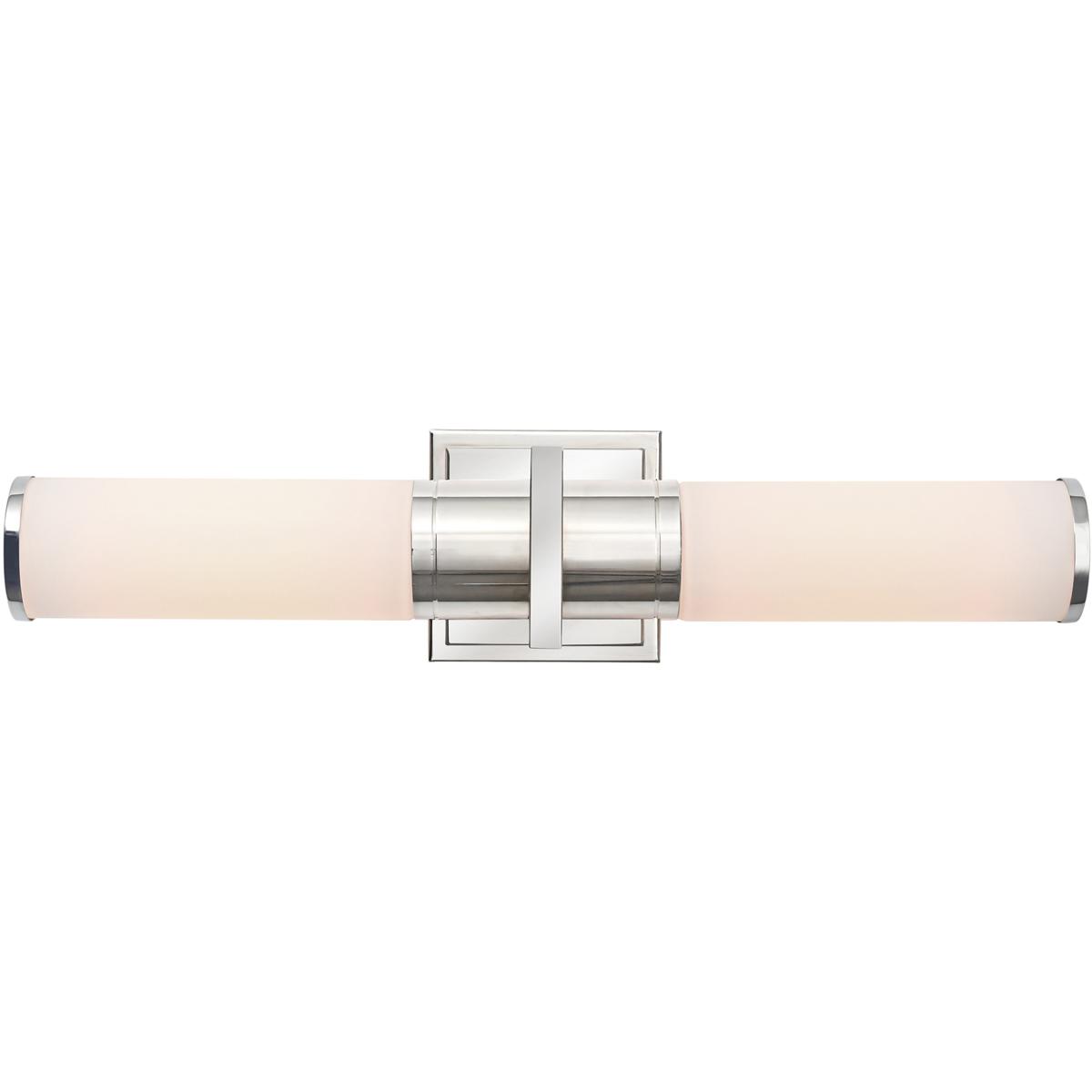 Artcraft AC11772WN Positano LED 20.8 inch Polished Nickel Bathroom Vanity Wall Light in Satin White