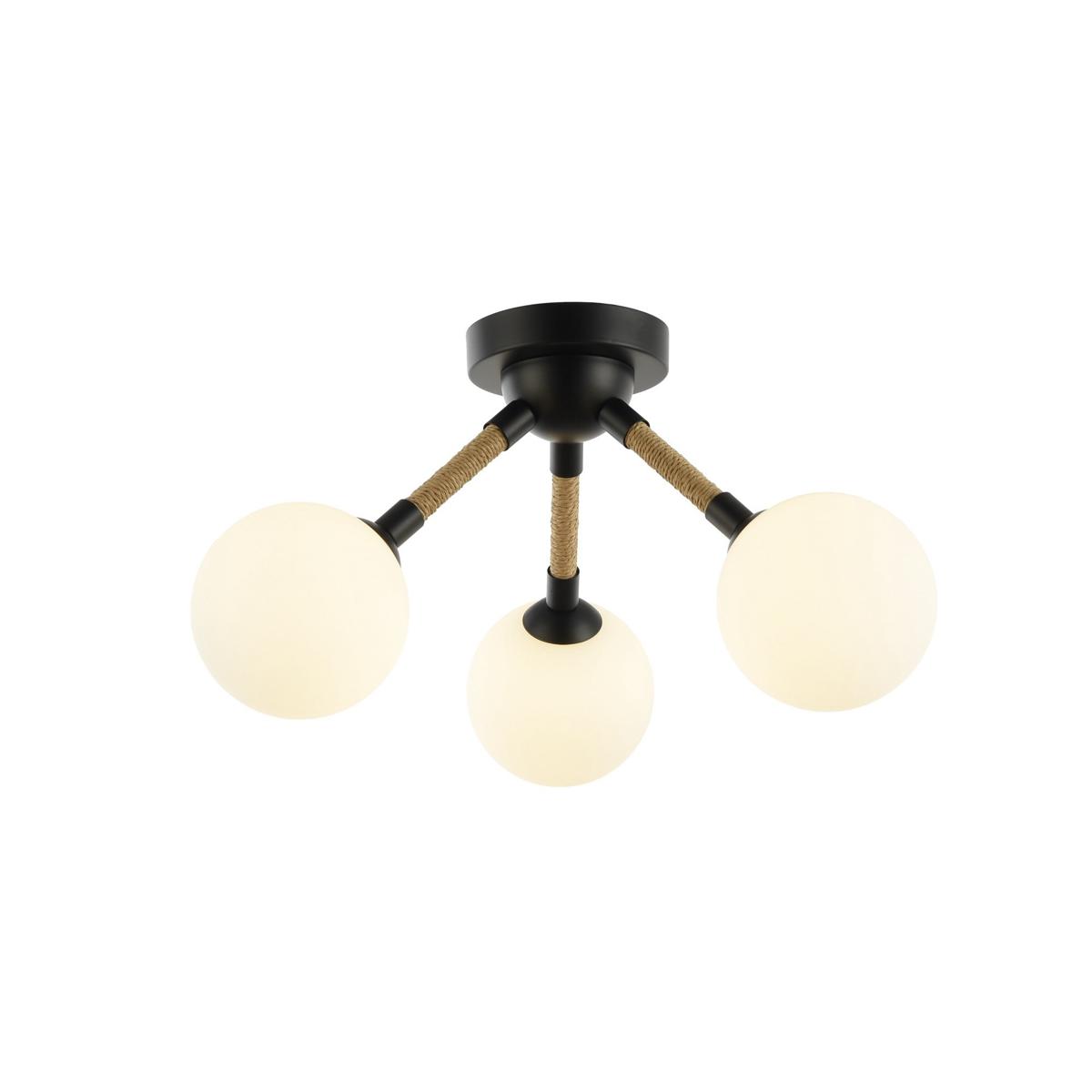Artcraft AC11843BK Capilano LED 17.9 inch Black Semi-Flush Mount Ceiling Light