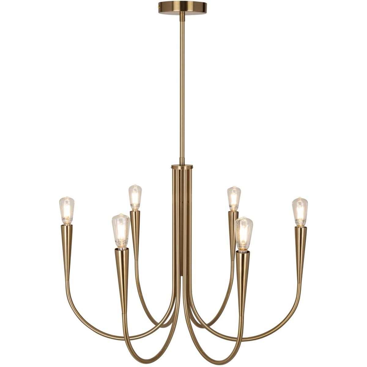 Artcraft AC11926BR Bronte LED 24.5 inch Brass Chandelier Ceiling Light