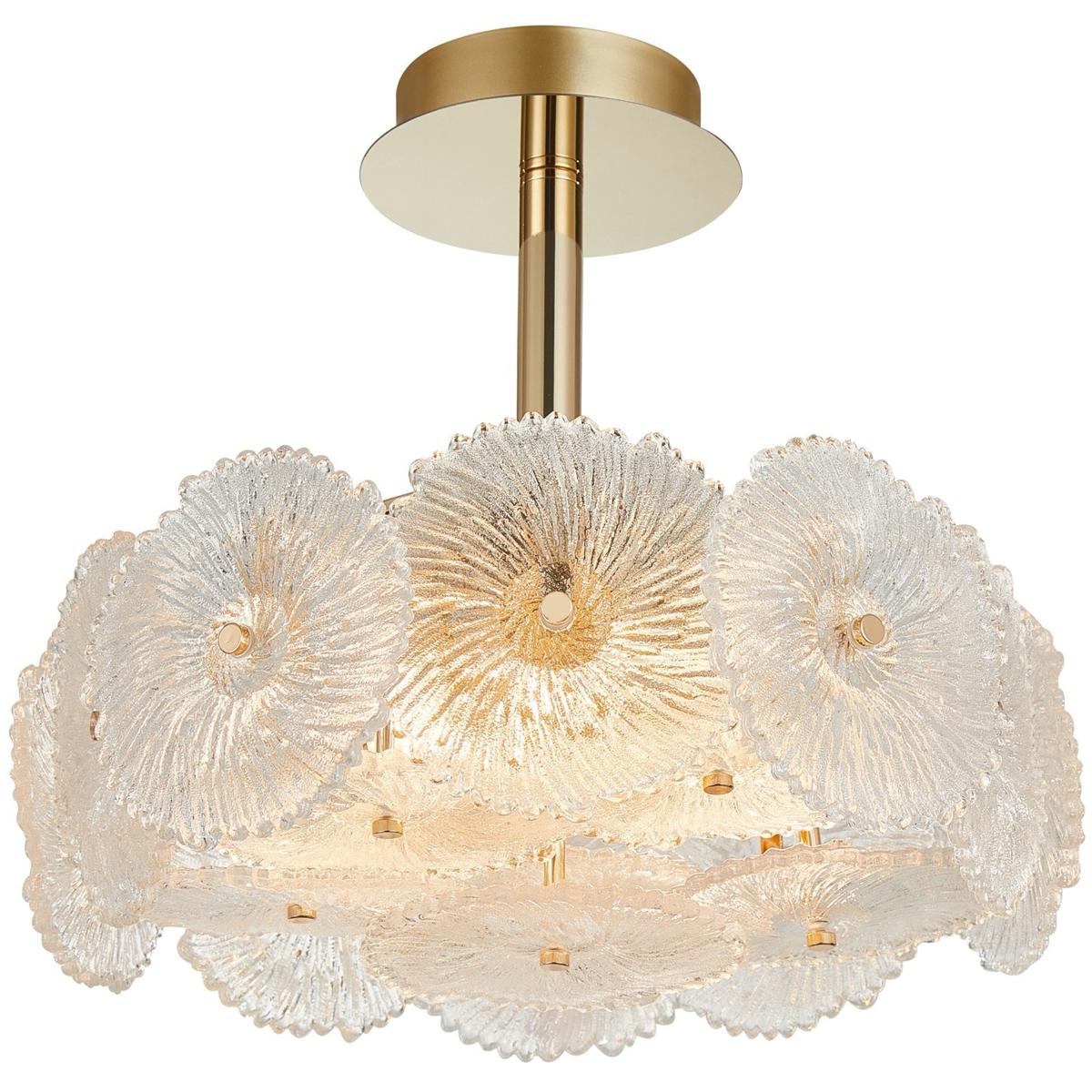 Artcraft AC11965BR Bloom LED 15.75 inch Brass Semi-Flush Mount Ceiling Light