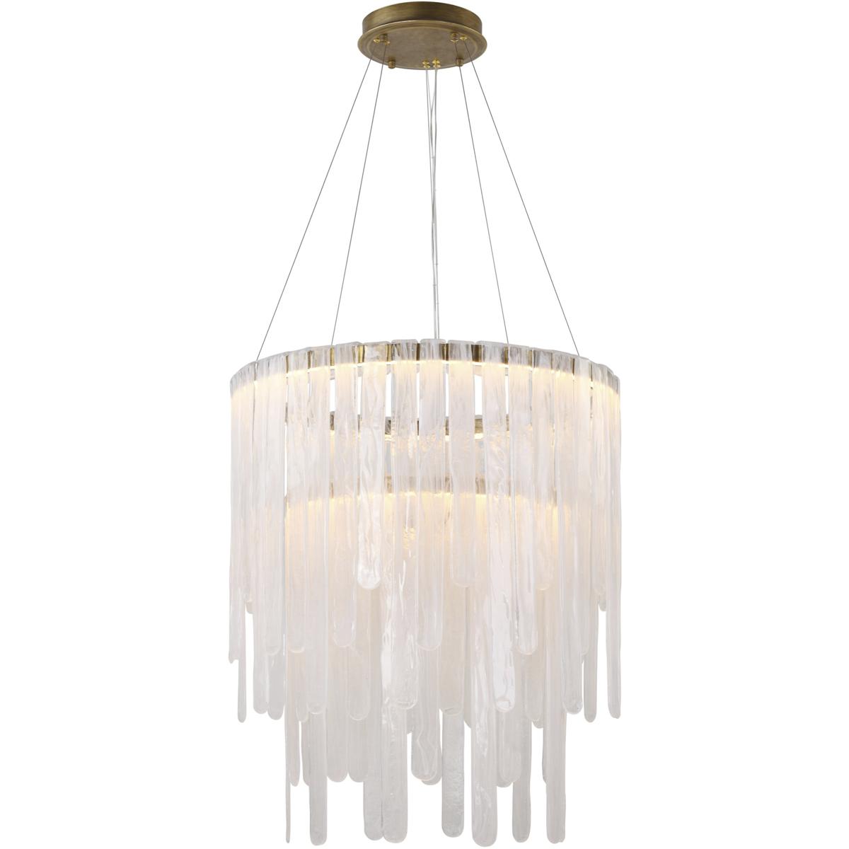 Artcraft AC6125LB Roselle LED 28 inch Legacy Brass Chandelier Ceiling Light