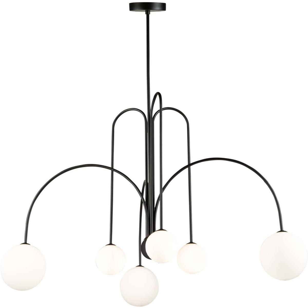 Artcraft AC6656BK Comet LED 31.5 inch Semi Matte Black Chandelier Ceiling Light