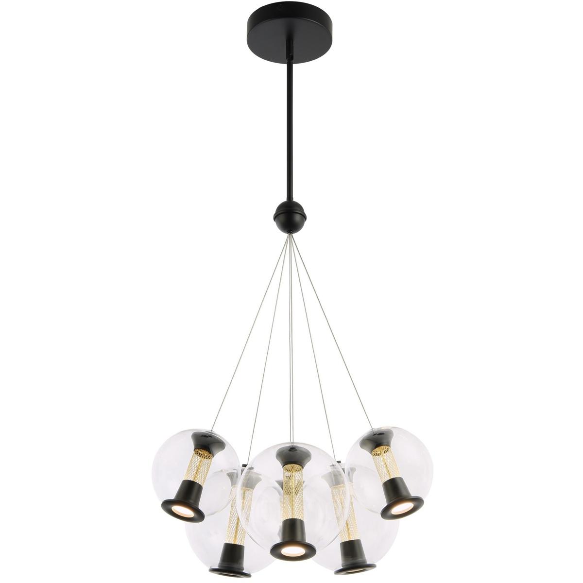 Artcraft AC6846BK Arlo LED 22.5 inch Black Chandelier Ceiling Light