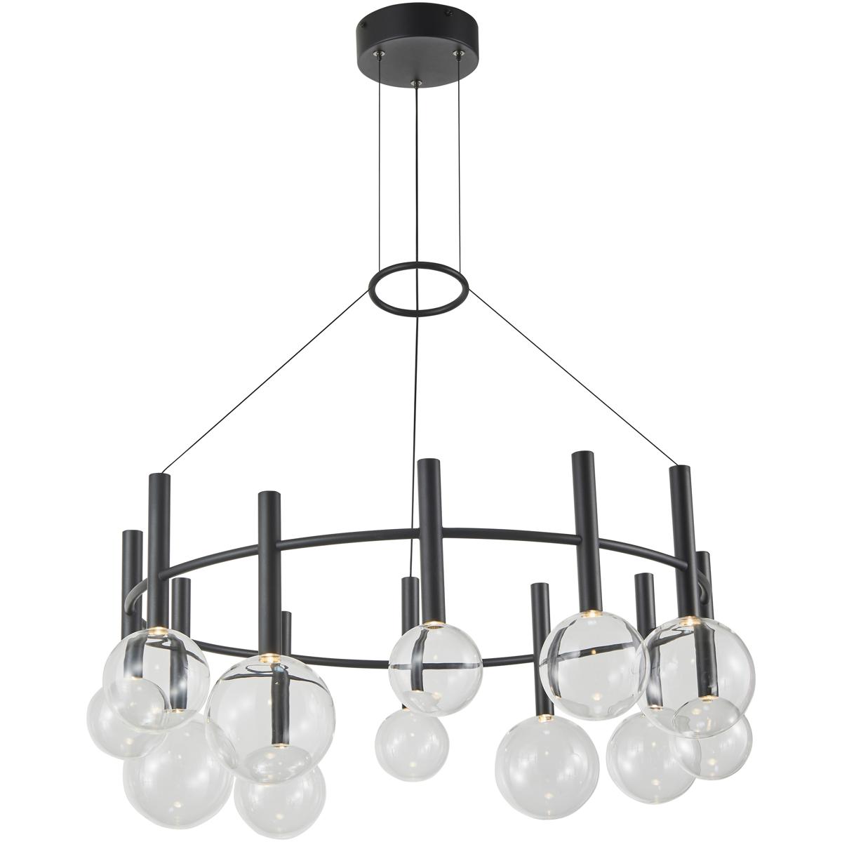 Artcraft AC6852BK Terra LED 33 inch Black Chandelier Ceiling Light