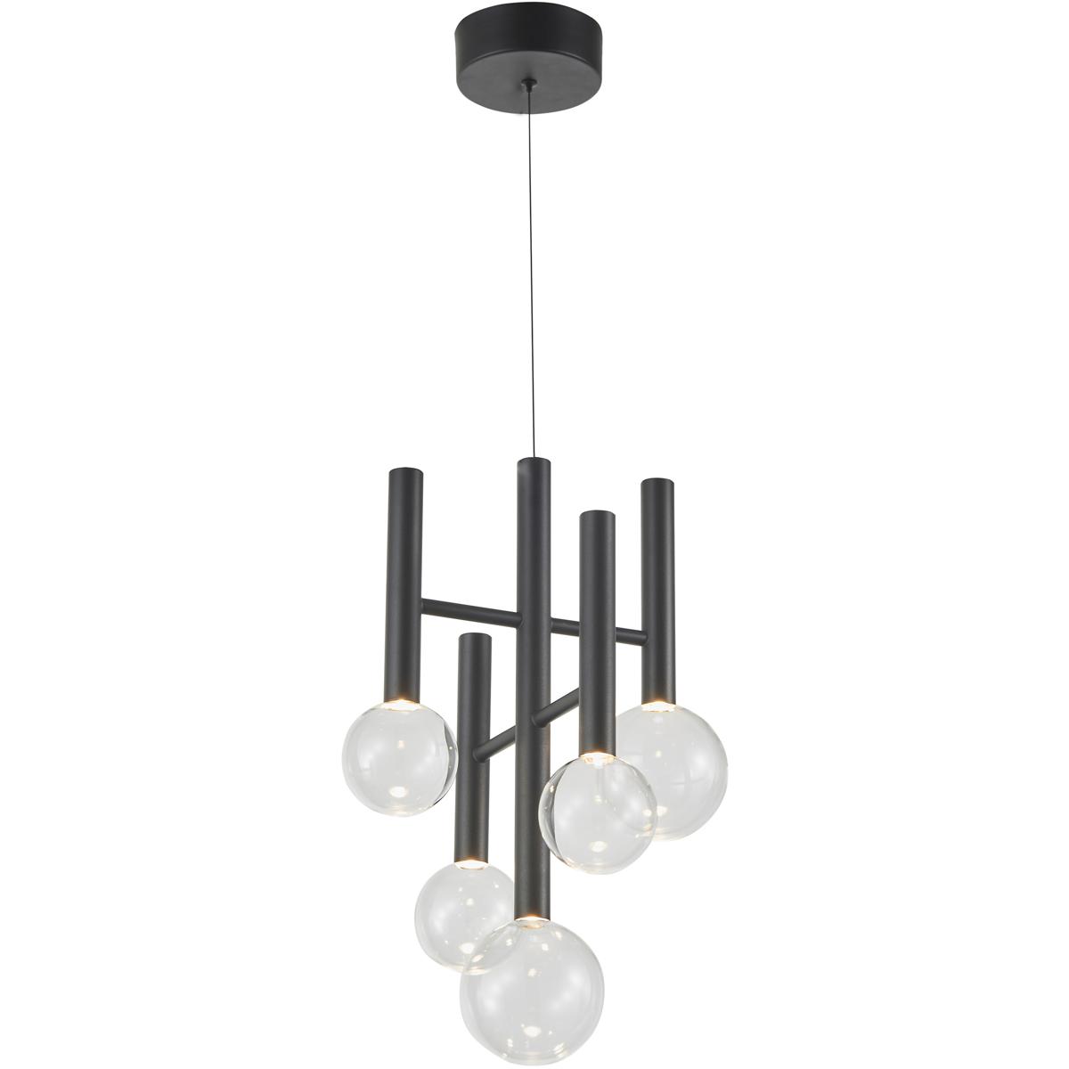 Artcraft AC6855BK Terra LED 12 inch Black Chandelier Ceiling Light