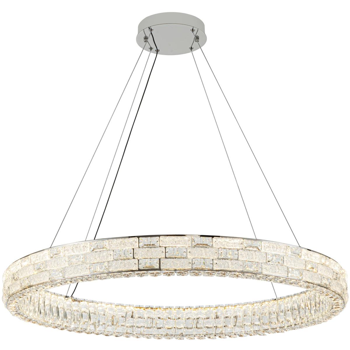 Artcraft AC6923PN Elegance LED 39.37 inch Polished Nickel Chandelier Ceiling Light