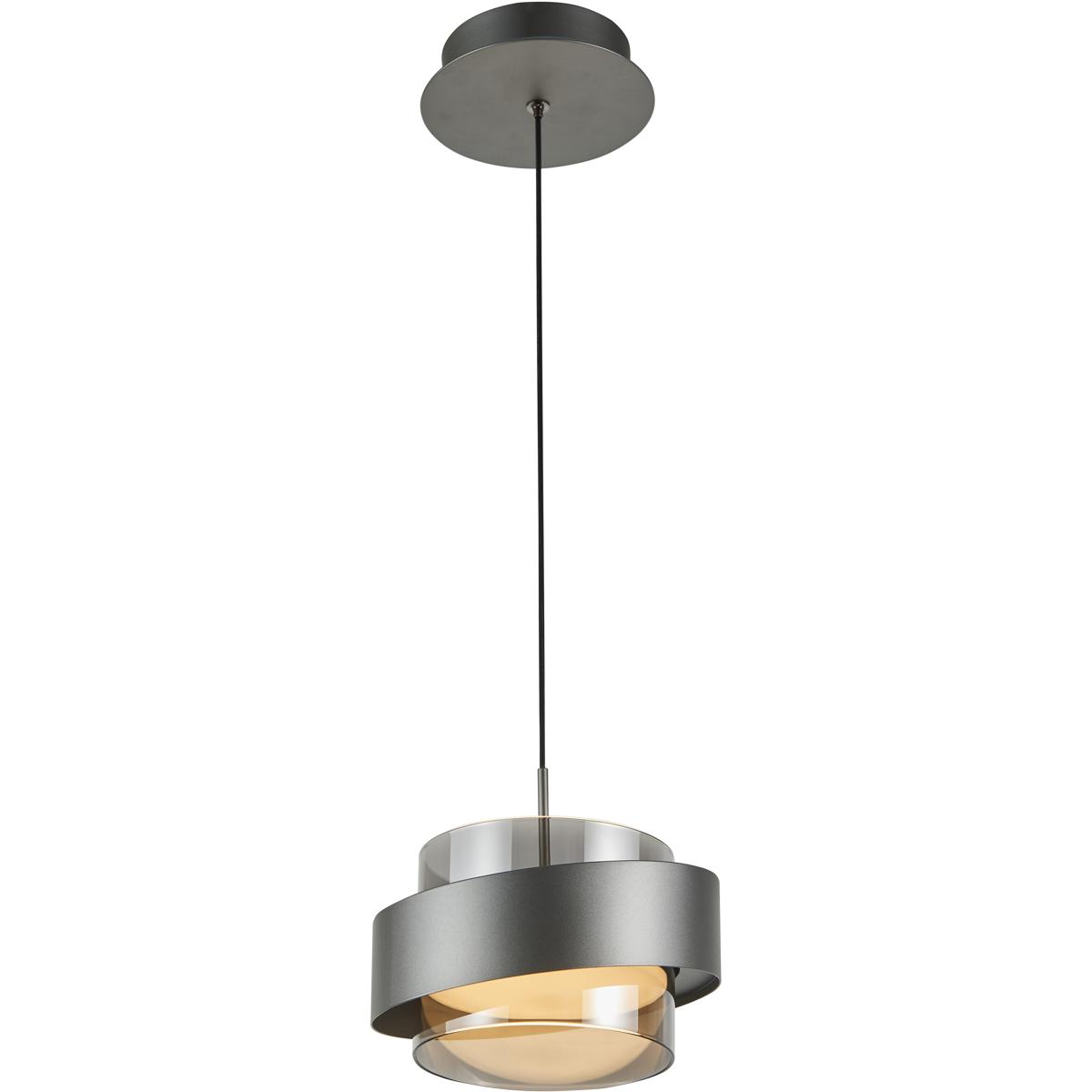 Artcraft AC6980GR Axis LED 7.75 inch Graphite Pendant Ceiling Light