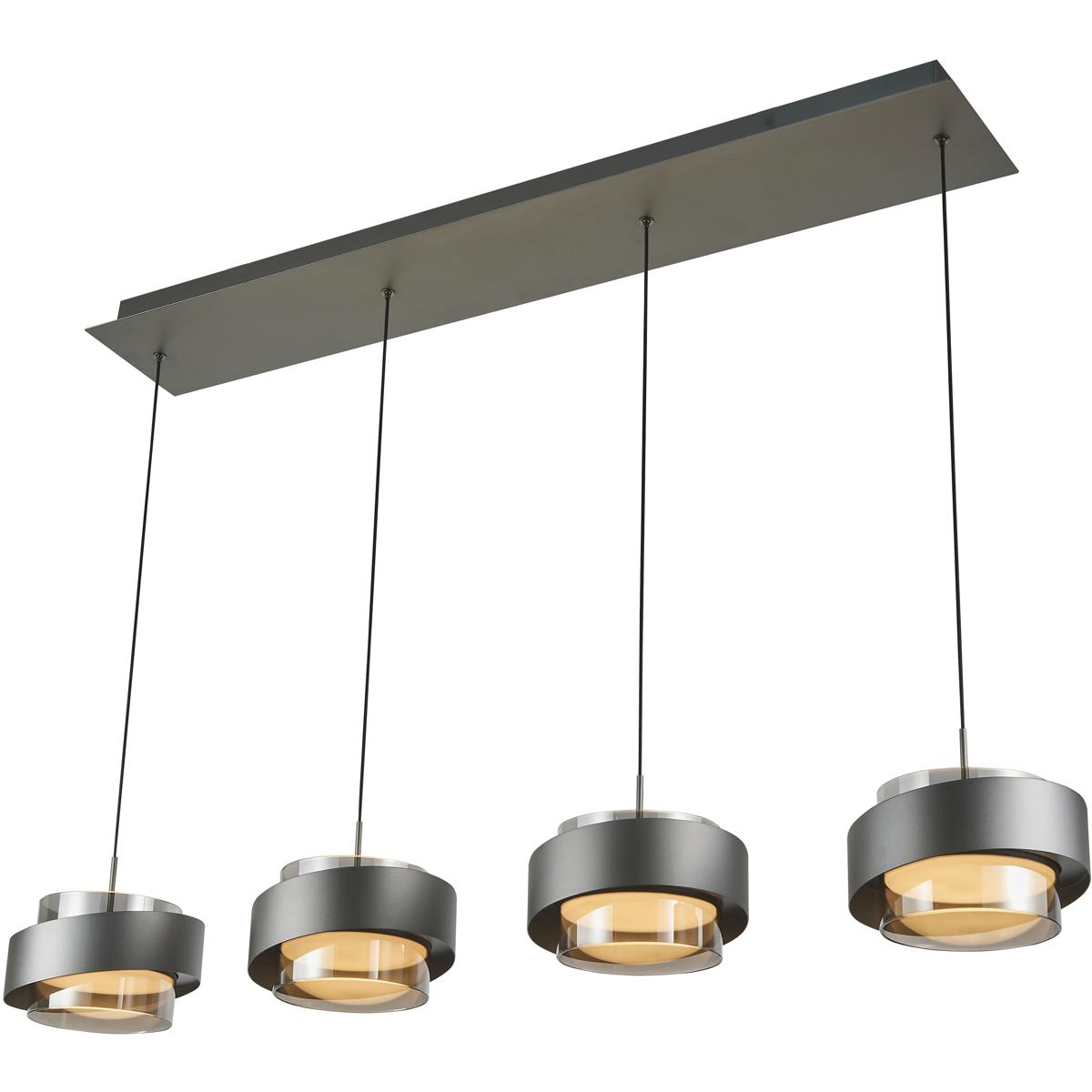 Artcraft AC6984GR Axis LED 45.5 inch Graphite Linear Island Pendant Ceiling Light