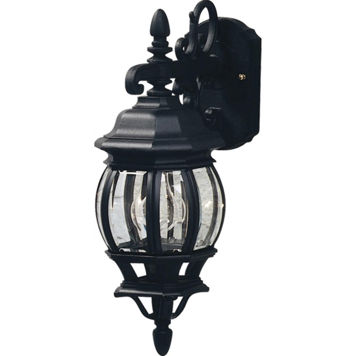 AC8091BK Classico Small 1 Light Outdoor Wall Mount European Styled Lantern-Down - Black