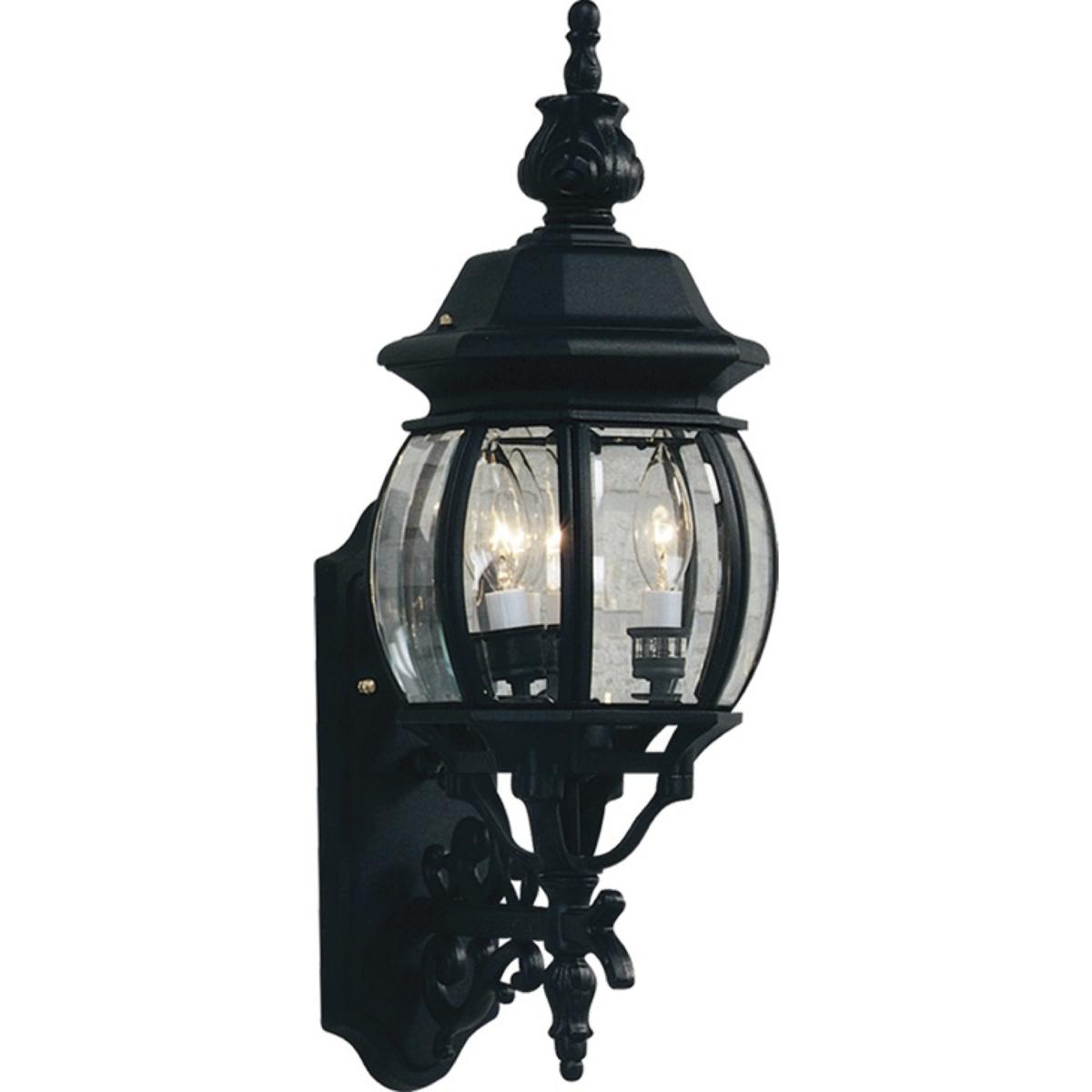 AC8360BK Classico 8 in. x 22.5 in. 3 Light Outdoor Wall Lantern - Black