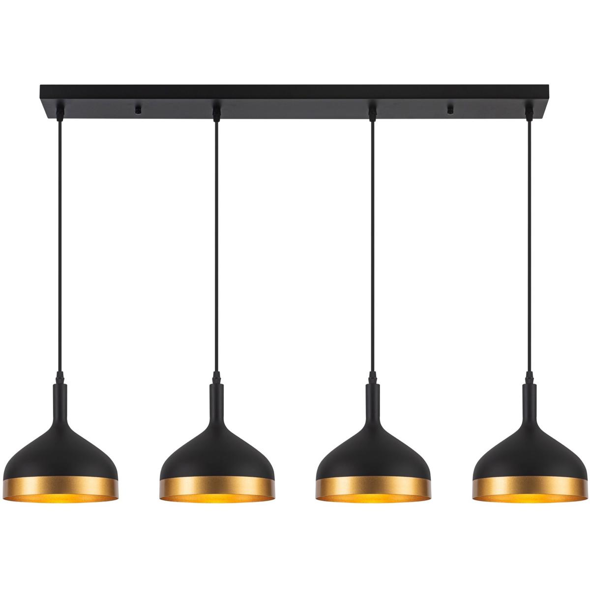 Artcraft SC13354BK Dash LED 41 inch Black and Gold Island Light Ceiling Light