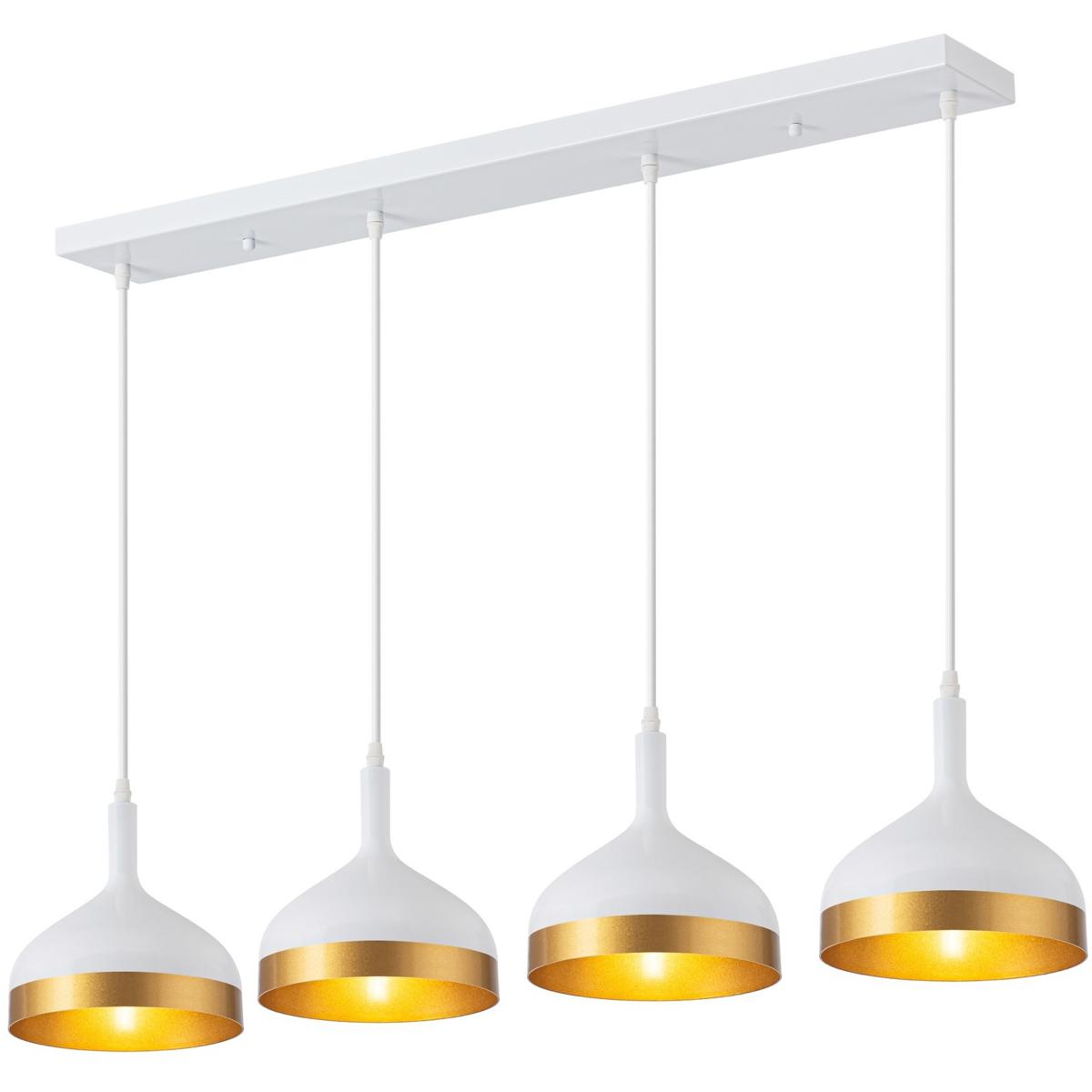 Artcraft SC13354WH Dash LED 41 inch White and Gold Island Light Ceiling Light