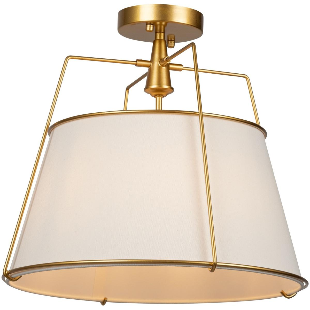 Artcraft SC13362BR Pullman LED 17 inch Brass Semi-Flush Mount Ceiling Light