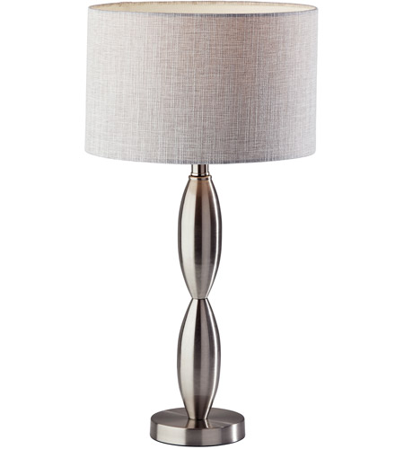 Adesso 1602 22 Lance 25 Inch 100 00, Adesso Brushed Steel Table Lamp