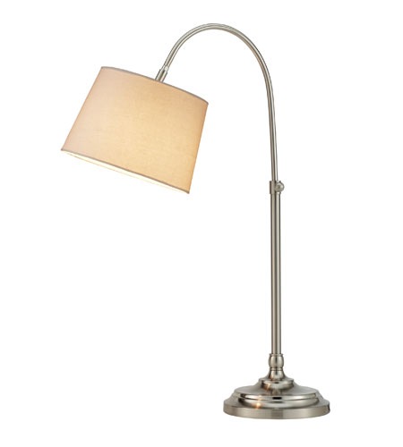 Adesso Bonnet 1 Light Table Lamp in Satin Steel 3187-22 photo