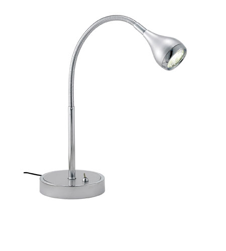 Adesso Iris 3 Light Gooseneck Desk Lamp in Steel/Chrome 3620-22 photo