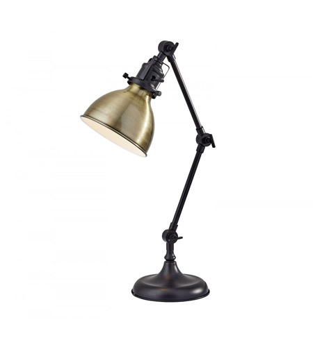 Adesso 3908-26 Alden 19 inch 40.00 watt Antique Bronze with Brass Accents Desk Lamp Portable Light, Simplee Adesso photo