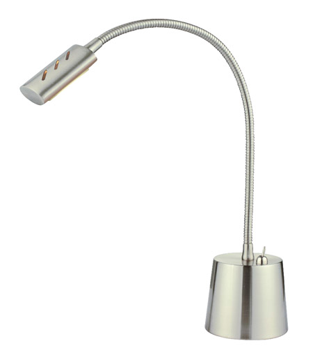 Adesso Eternity 1 Light Gooseneck Desk Lamp in Satin Steel 5030-22 photo