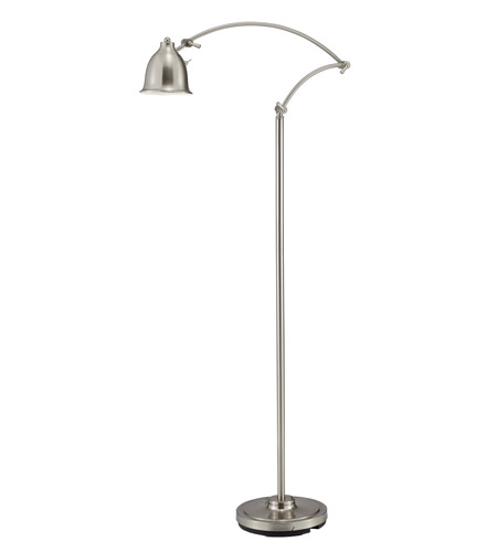 Adesso Graham 1 Light Floor Lamp in Satin Steel 5086-22 photo
