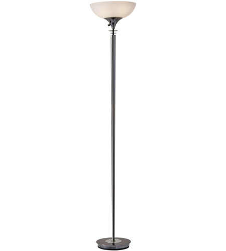 Black Nickel Floor Lamp Portable Light, Metropolis Chrome Torchiere Floor Lamp