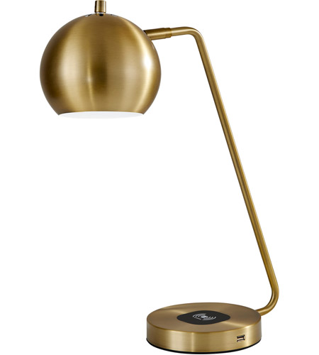 Adesso 5131 21 Emerson 18 Inch 60 Watt Antique Brass Desk Lamp