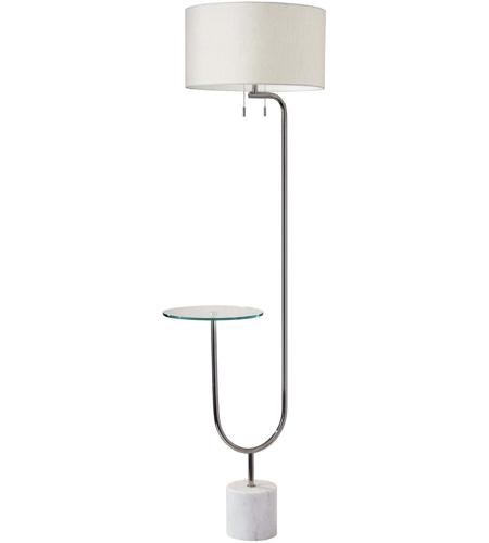 Adesso 5426-22 Sloan 65 inch 60.00 watt Polished Nickel and White Marble Floor Lamp Portable Light photo