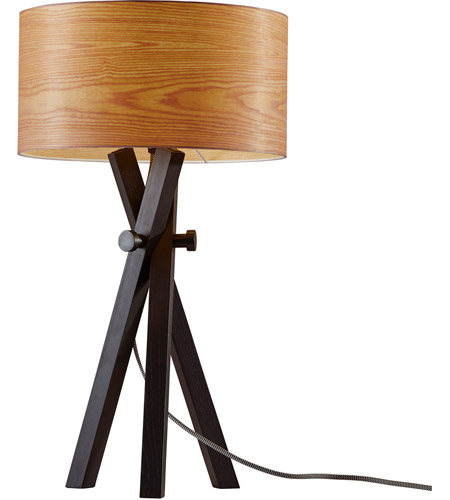 Wood Table Lamp Portable Light, Dark Wood Table Lamp