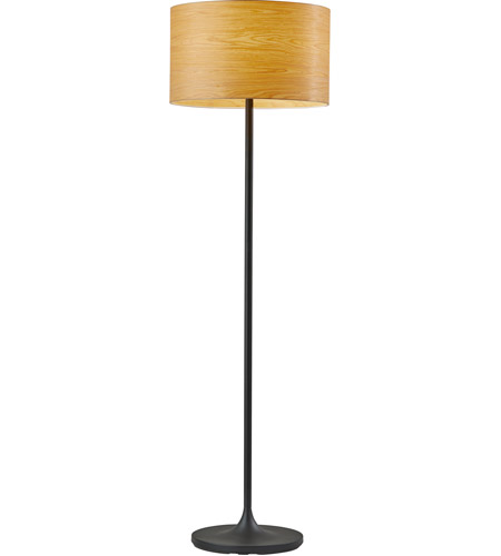 Adesso 6237 12 Oslo 60 Inch 100 Watt Matte Black Floor Lamp