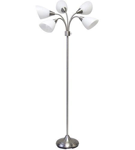 Adesso 7205-22 Five Light 67 inch 60.00 watt Brushed Steel Tree Floor Lamp Portable Light, Simplee Adesso photo