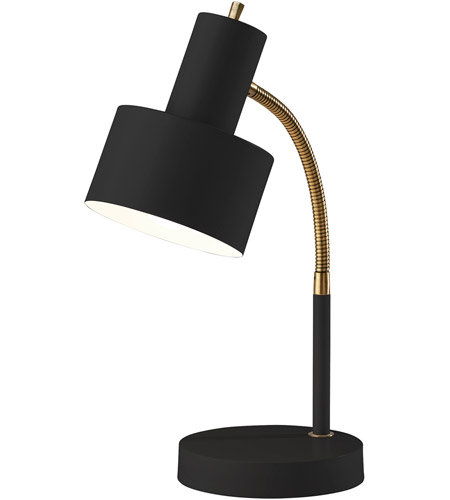 Adesso SL3714-01 Stark 18 inch 40.00 watt Black and Antique Brass Desk Lamp Portable Light, Simplee Adesso photo