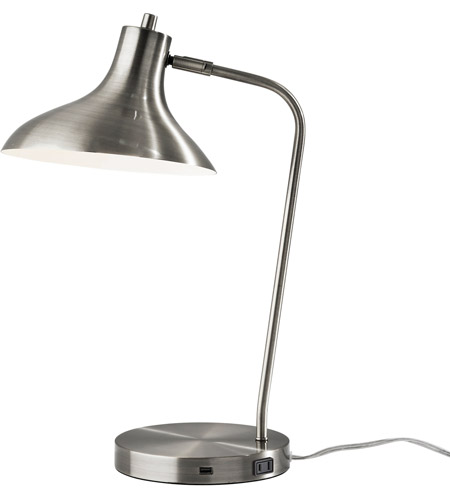 Adesso SL4919-22 Cleo 19 inch 40.00 watt Brushed Steel Desk Lamp Portable Light, Simplee Adesso photo