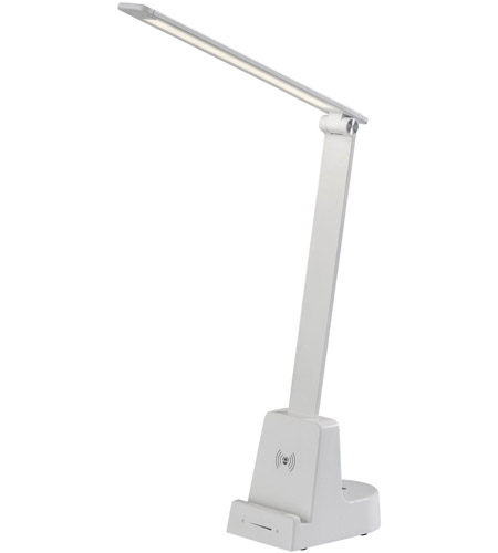 Adesso SL4922-02 Cody 18 inch 10.00 watt Matte White Wireless Charging Desk Lamp Portable Light, with Smart Switch, Simplee Adesso photo