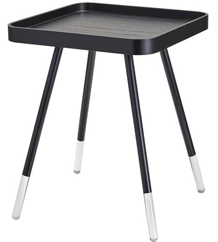 Adesso WK2097-01 Blaine 21 X 19 inch Black with Acrylic Accents End Table photo