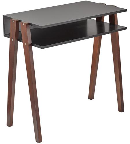 Adesso WK3012-01 Laurel 34 inch Black and Walnut Pine Desk photo