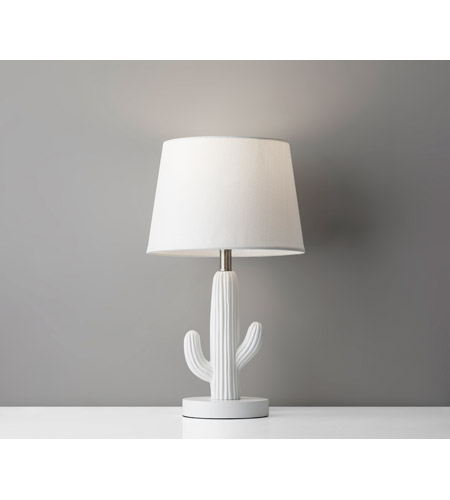 Adesso SL3995-02 Cactus 18 inch 60.00 watt White Table Lamp Portable Light, Simplee Adesso photo