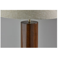 Adesso 1509-15 Martin 26 inch 100.00 watt Walnut Poplar Wood with Antique Brass Accent Table Lamp Portable Light alternative photo thumbnail