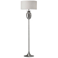Adesso 1541-22 Bailey 65 inch 150 watt Brushed Steel and Smoked Glass Floor Lamp Portable Light photo thumbnail