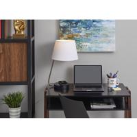 Adesso 3015-22 Louie 19 inch 60.00 watt Brushed Steel with Black Rubberwood Base Table Lamp Portable Light, with AdessoCharge Wireless Charging Pad and USB Port alternative photo thumbnail