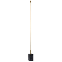 Adesso 3607-21 Felix 65 inch 30.00 watt Antique Brass and Black Marble Wall Washer Floor Lamp Portable Light  photo thumbnail