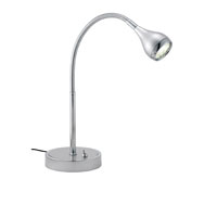 Adesso Iris 3 Light Gooseneck Desk Lamp in Steel/Chrome 3620-22 photo thumbnail