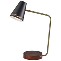Adesso 3658-01 Morris 18 inch 60.00 watt Antique Brass Desk Lamp Portable Light, with AdessoCharge Wireless Charging Pad and USB Port photo thumbnail