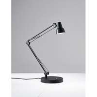 Adesso 3780-01 Quest Desk Lamp Portable Light in Black, with 2 USB Ports photo thumbnail