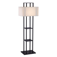 Adesso Lloyd 1 Light Shelf Floor Lamp in Black 3824-01 photo thumbnail