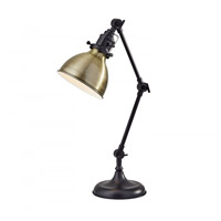 Adesso 3908-26 Alden 19 inch 40.00 watt Antique Bronze with Brass Accents Desk Lamp Portable Light, Simplee Adesso photo thumbnail