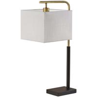 Adesso 4182-21 Flora 27 inch 60.00 watt Black and Antique Brass Table Lamp Portable Light photo thumbnail