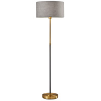 Adesso 4207-21 Bergen 59 inch 100.00 watt Black and Antique Brass Floor Lamp Portable Light  photo thumbnail